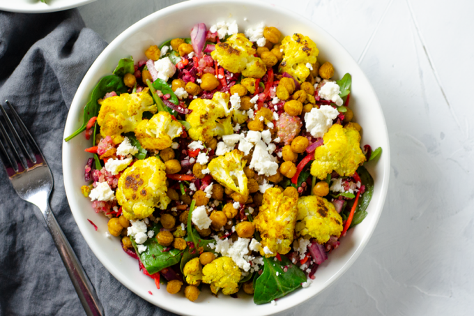 Colourful Roasted Cauliflower Salad