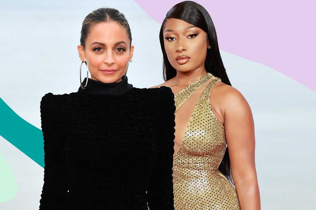 Nicole Richie wore the good blue eye shadow to hang around with Megan Thee Stallion